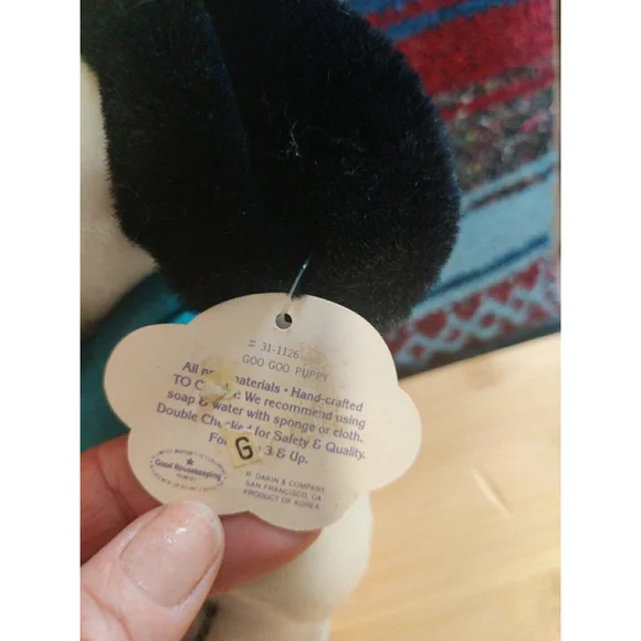 Very Rare 1985 8" Vintage Dakin Pillow Soft Goo Goo Puppy Stuffed Plush Toy Doll - Picture 5 of 10